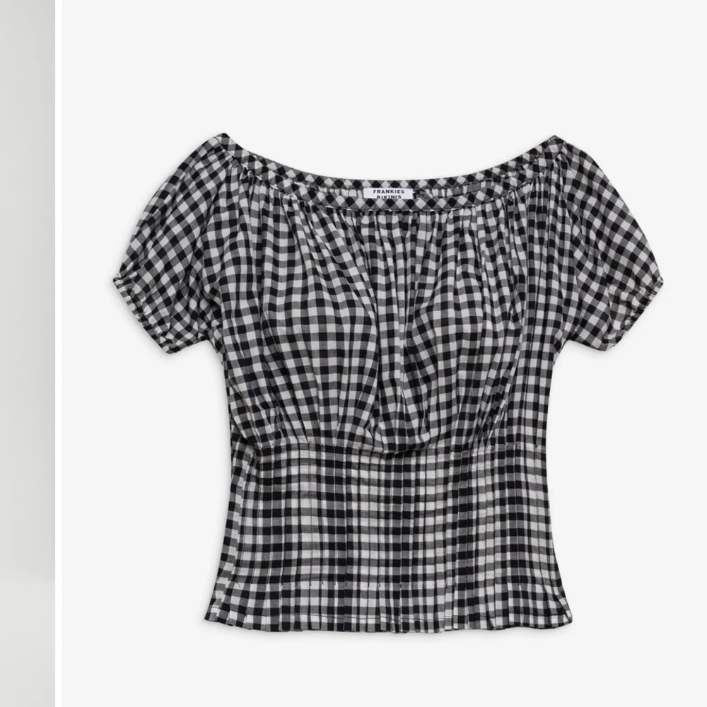 Frankie’s Bikinis Cider Blouse Regular price $170 CAD Color: Black Gingham xs - Picture 10 of 10